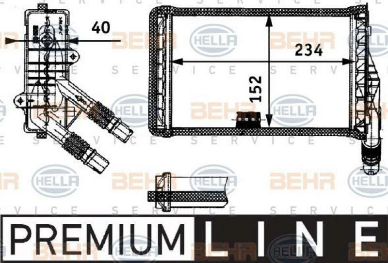 HELLA Wärmetauscher, Innenraumheizung BEHR HELLA SERVICE *** PREMIUM LIN...