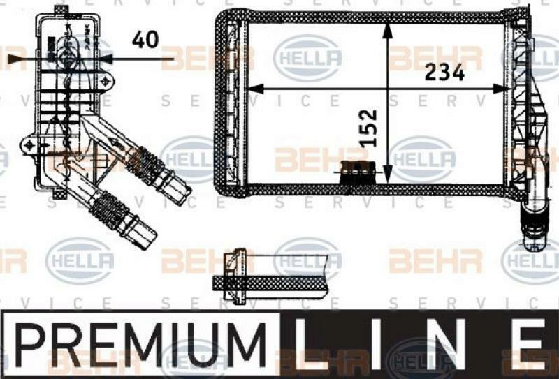 HELLA Wärmetauscher, Innenraumheizung BEHR HELLA SERVICE *** PREMIUM LINE ***