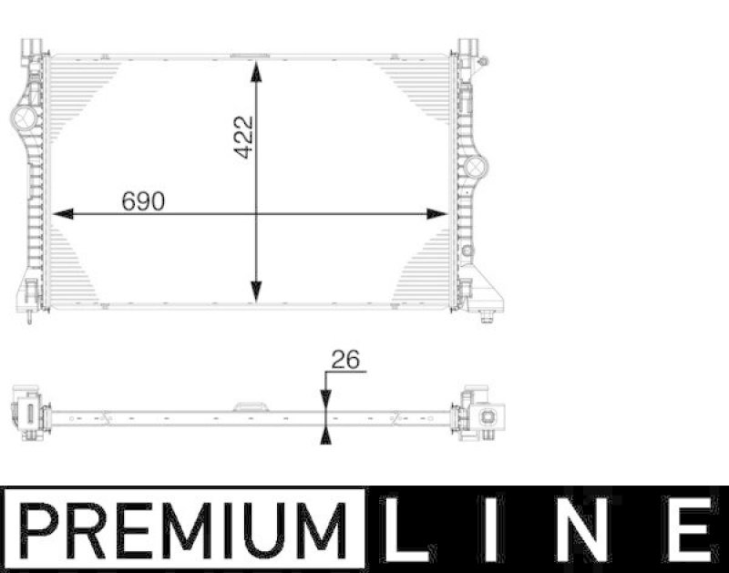 MAHLE Ladeluftkühler BEHR *** PREMIUM LINE ***
