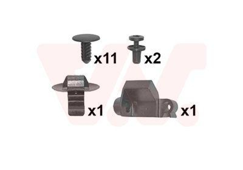 VAN WEZEL Mounting Kit, bonnet