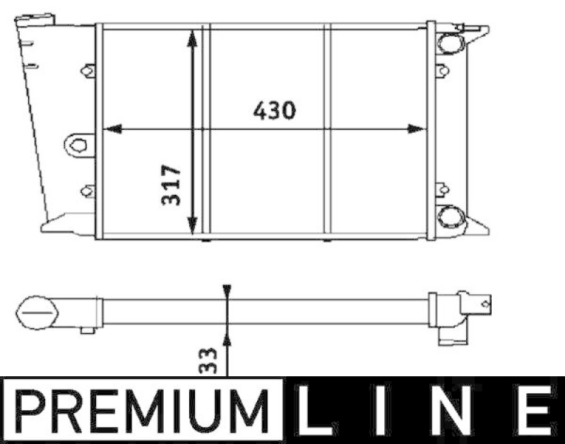 MAHLE Radiator, engine cooling BEHR *** PREMIUM LINE ***