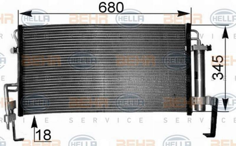 HELLA Condenser, air conditioning