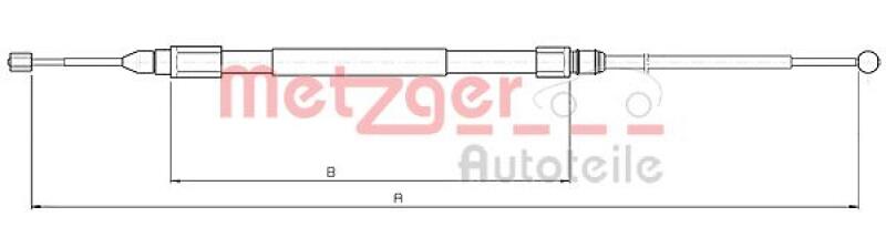 METZGER Cable, parking brake COFLE