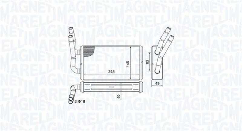 MAGNETI MARELLI Wärmetauscher, Innenraumheizung