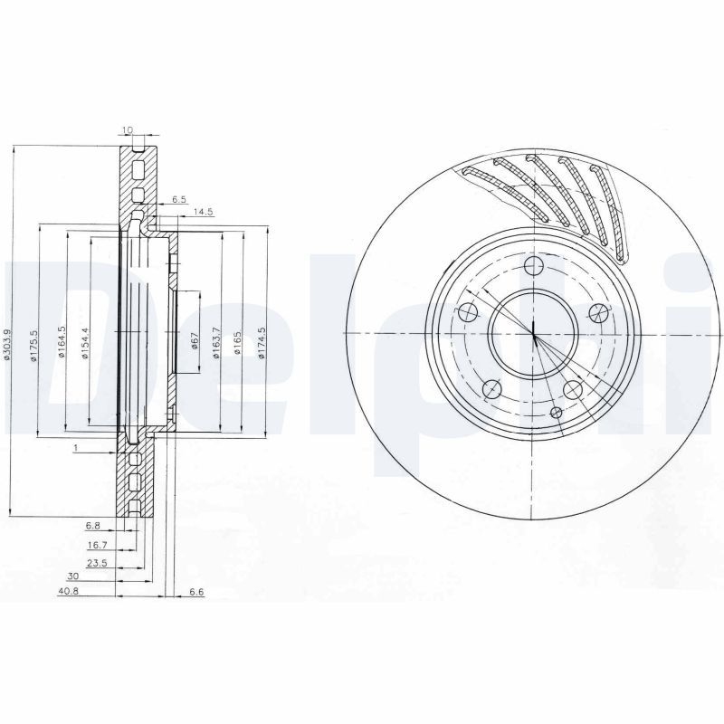 2x DELPHI Bremsscheibe