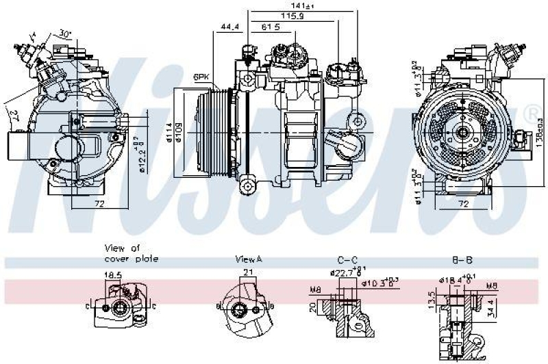 NISSENS Kompressor, Klimaanlage ** FIRST FIT **