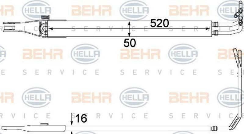 HELLA Oil Cooler, steering system BEHR HELLA SERVICE *** PREMIUM LINE ***