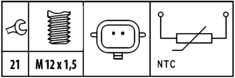 HELLA Sensor, coolant temperature