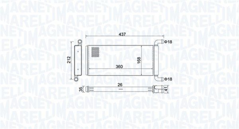 MAGNETI MARELLI Wärmetauscher, Innenraumheizung