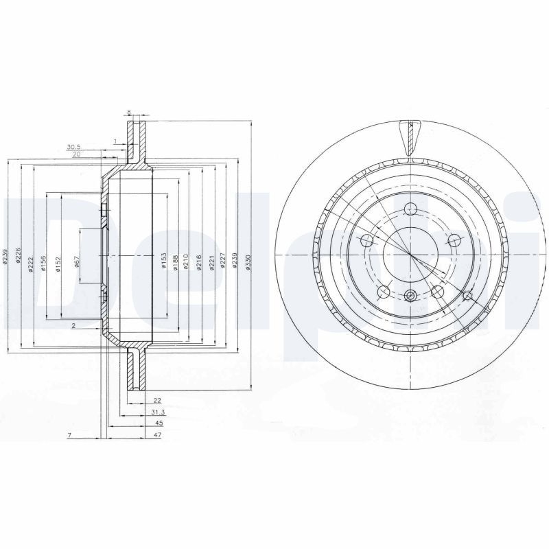 2x DELPHI Bremsscheibe