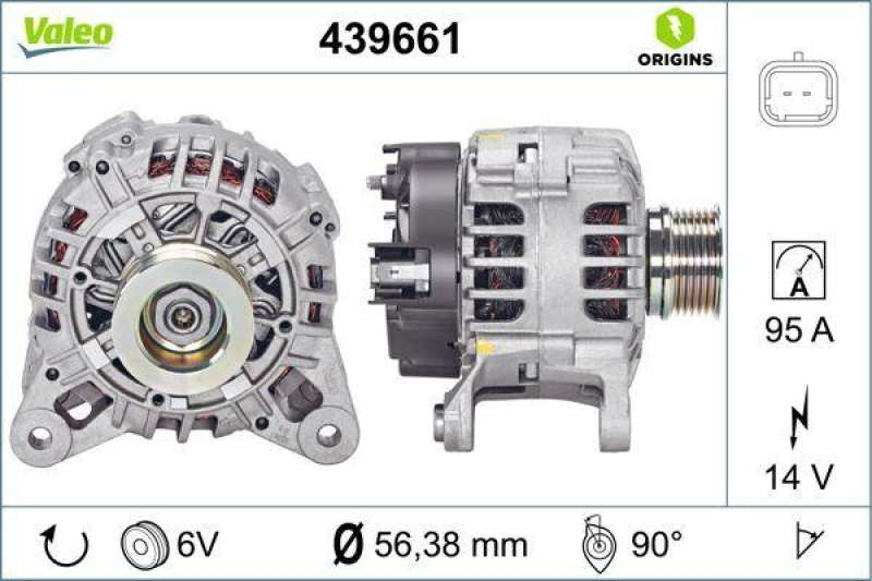 VALEO Generator VALEO ORIGINS NEW OE TECHNOLOGIE