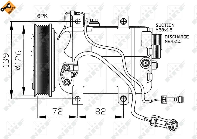 NRF Compressor, air conditioning EASY FIT
