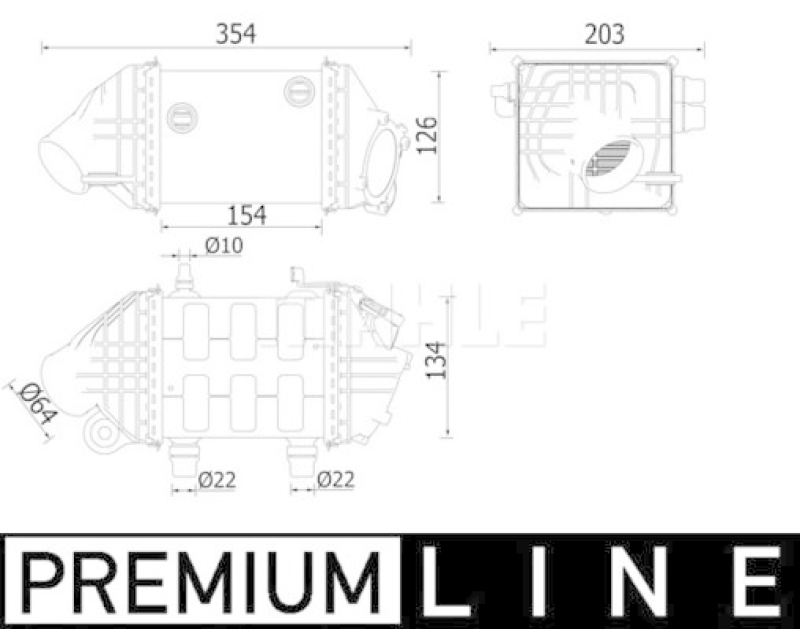 MAHLE Charge Air Cooler BEHR *** PREMIUM LINE ***