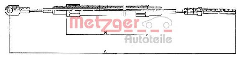 METZGER Seilzug, Feststellbremse COFLE 104152