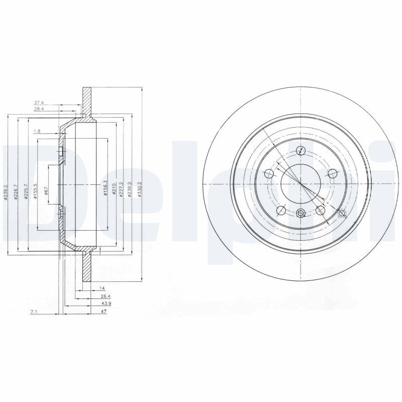 2x DELPHI Bremsscheibe BG4031