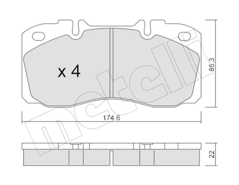 METELLI Bremsbelagsatz, Scheibenbremse