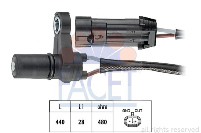 FACET Drehzahlsensor, Automatikgetriebe Made in Italy - OE Equivalent