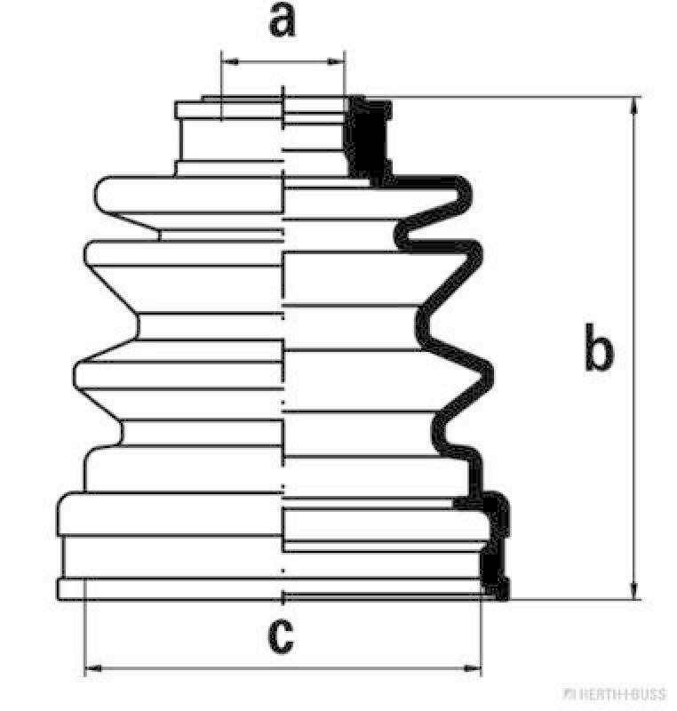 HERTH+BUSS JAKOPARTS Faltenbalgsatz, Antriebswelle J2885001