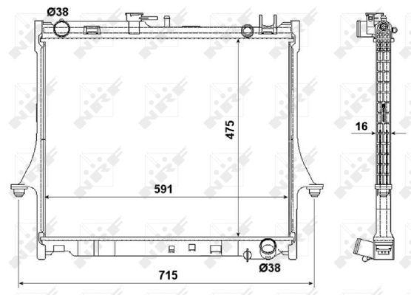NRF Radiator, engine cooling