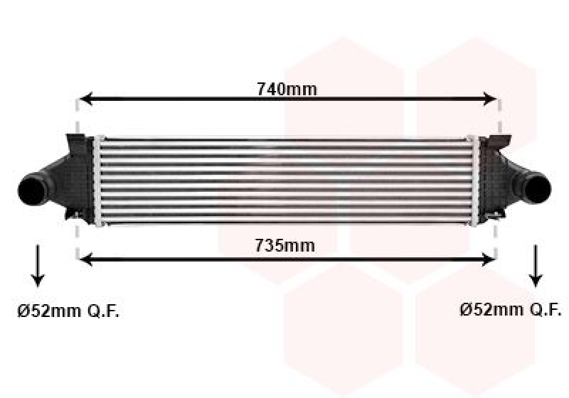 VAN WEZEL Intercooler, charger