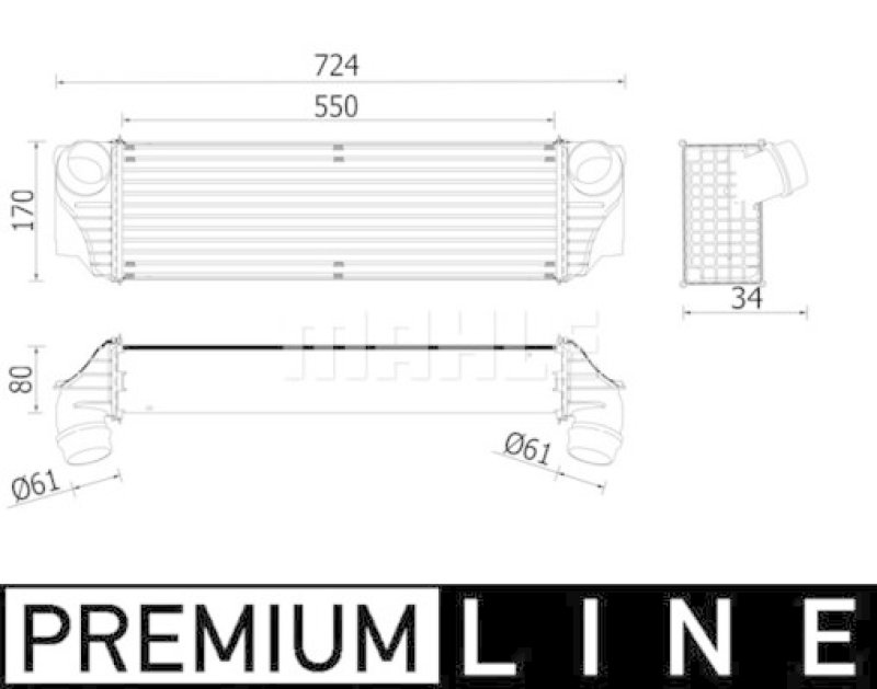 MAHLE Charge Air Cooler BEHR *** PREMIUM LINE ***