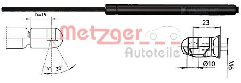 METZGER Gasfeder, Koffer-/Laderaum 2110536