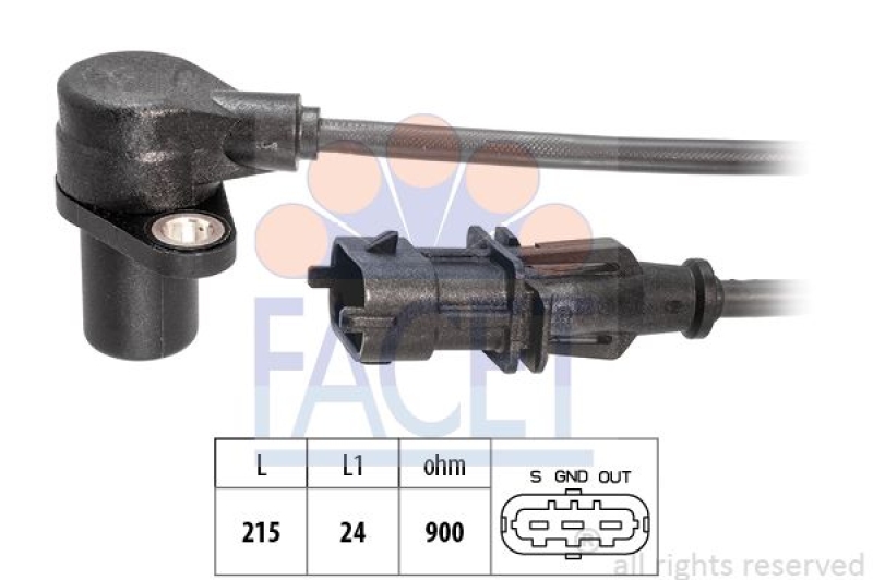 FACET Sensor, Drehzahl Made in Italy - OE Equivalent