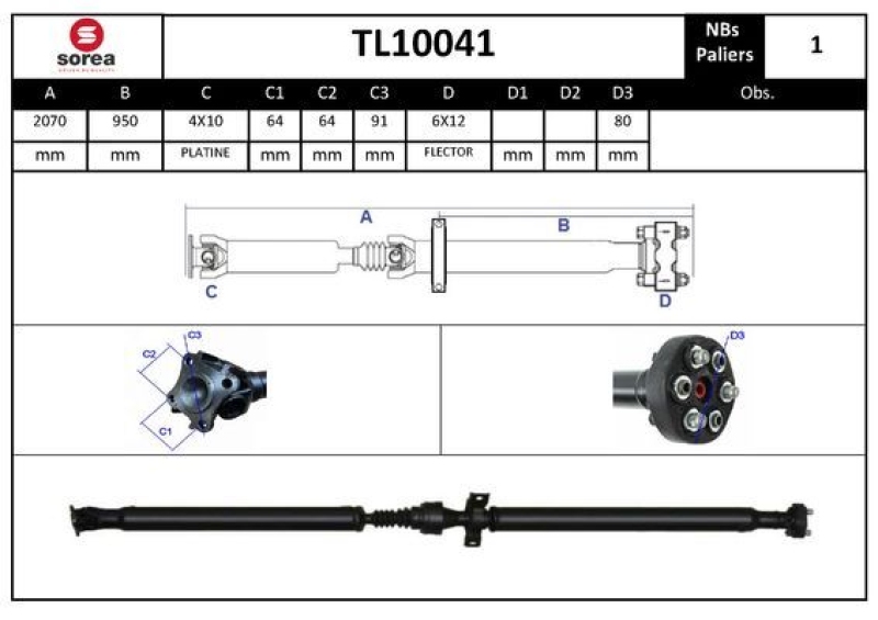 EAI Propshaft, axle drive