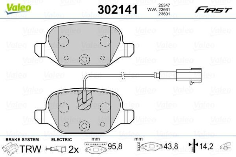 VALEO Brake Pad Set, disc brake FIRST