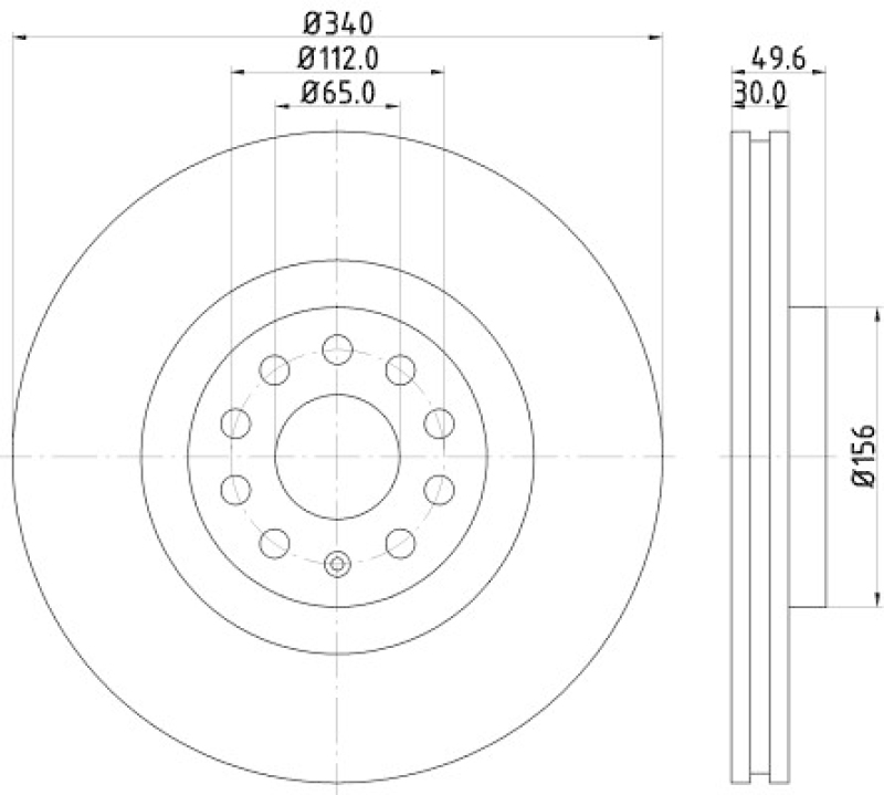 2x HELLA PAGID Bremsscheibe PRO High Carbon