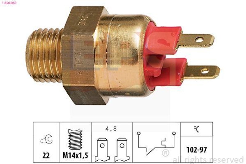 EPS Temperaturschalter, Kühlerlüfter Made in Italy - OE Equivalent