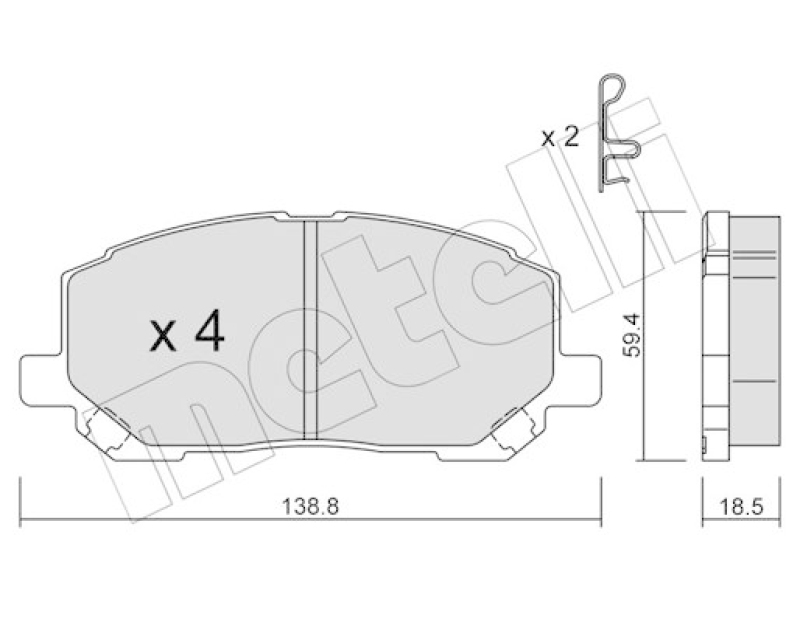 METELLI Brake Pad Set, disc brake