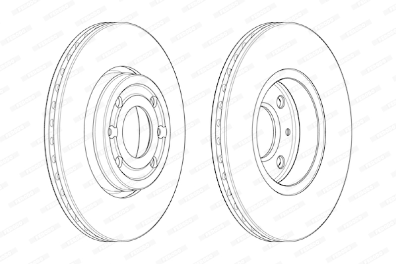 2x FERODO Bremsscheibe PREMIER