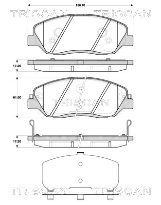 TRISCAN Brake Pad Set, disc brake