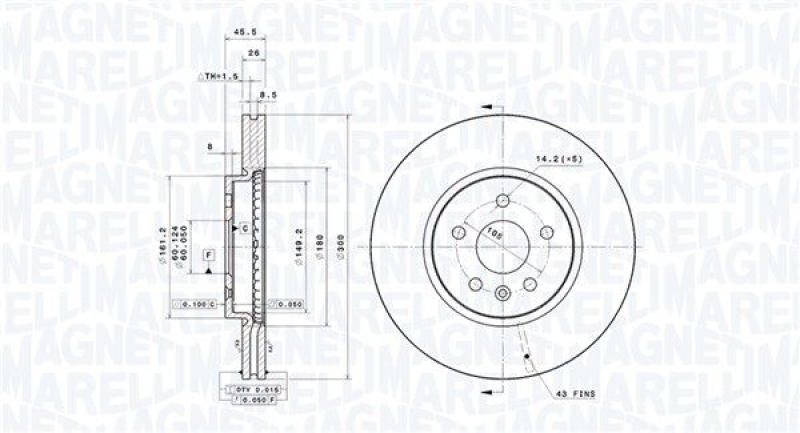 MAGNETI MARELLI Bremsscheibe