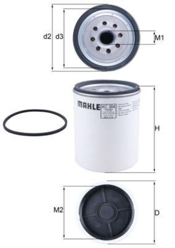 MAHLE Kraftstofffilter KC 384D