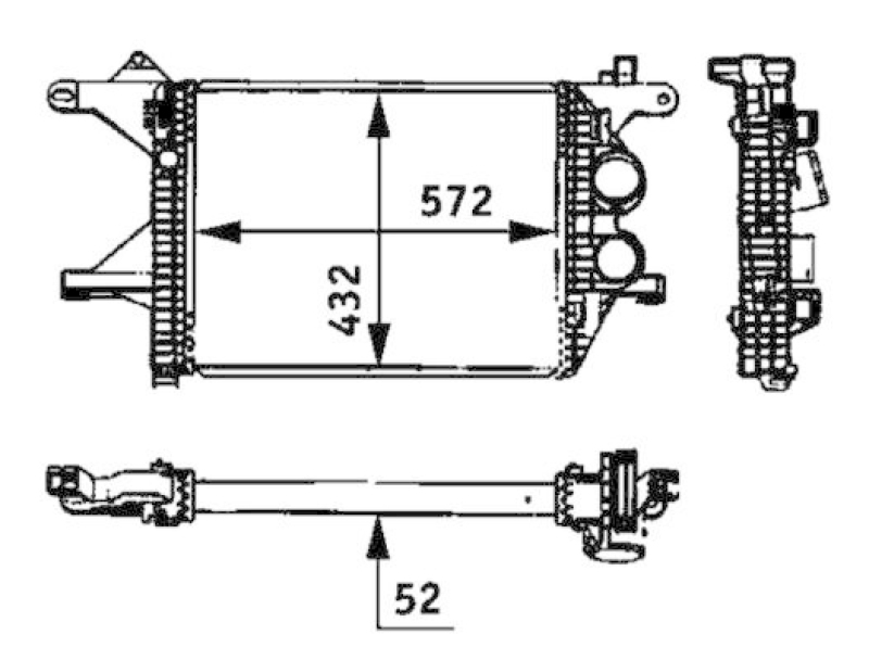 MAHLE Ladeluftkühler BEHR *** PREMIUM LINE *** CI 94 000P