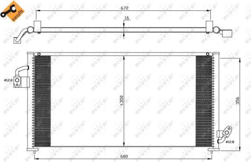 NRF Kondensator, Klimaanlage EASY FIT 35523