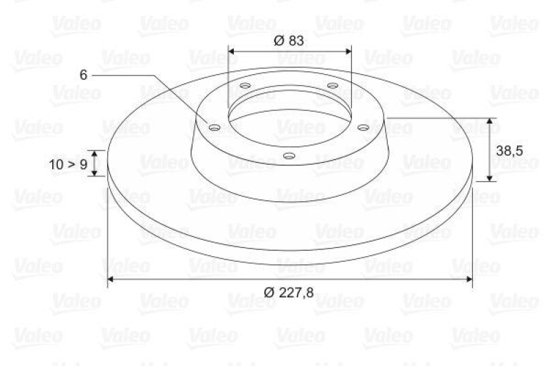 2x VALEO Bremsscheibe 186226