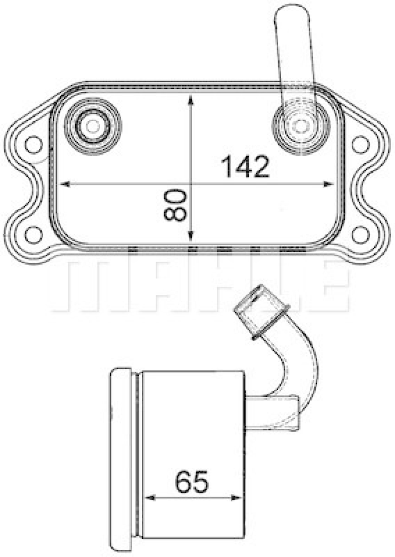 MAHLE Oil Cooler, engine oil BEHR *** PREMIUM LINE ***