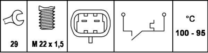 HELLA Temperature Switch, radiator fan