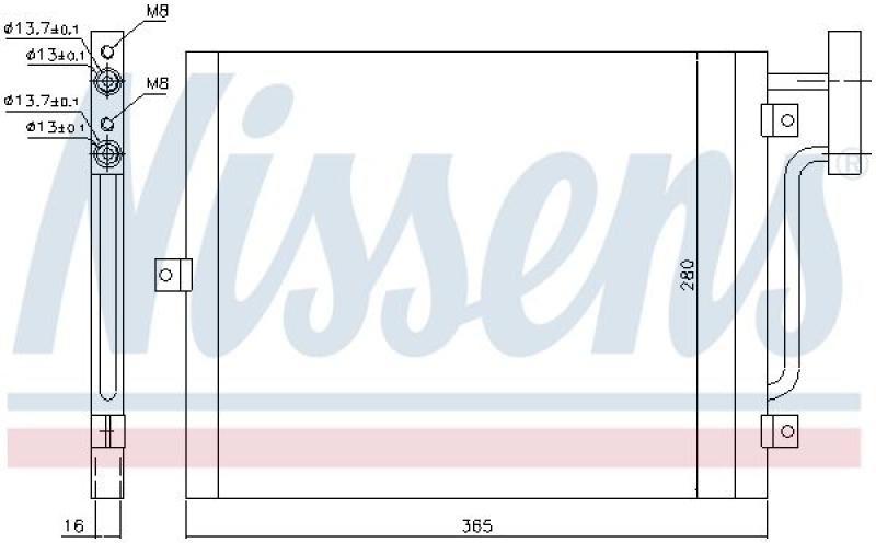 NISSENS Kondensator, Klimaanlage 94715