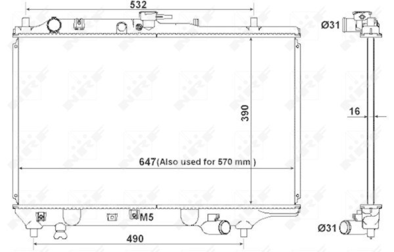 NRF Radiator, engine cooling