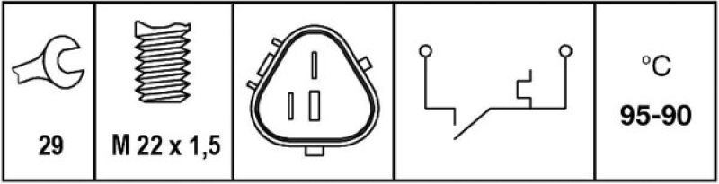 HELLA Temperature Switch, radiator fan