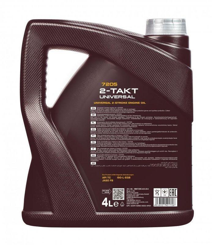 4x 4L Mannol 2-Takt Universalöl Motoröl Roller Motorrad ÖL / A...