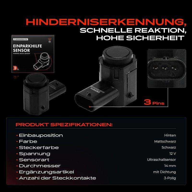 2x Frankberg Parksensor PDC Sensor Hinten 5481FB0050835