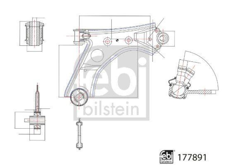 FEBI BILSTEIN Querlenker Lenker Radaufhängung