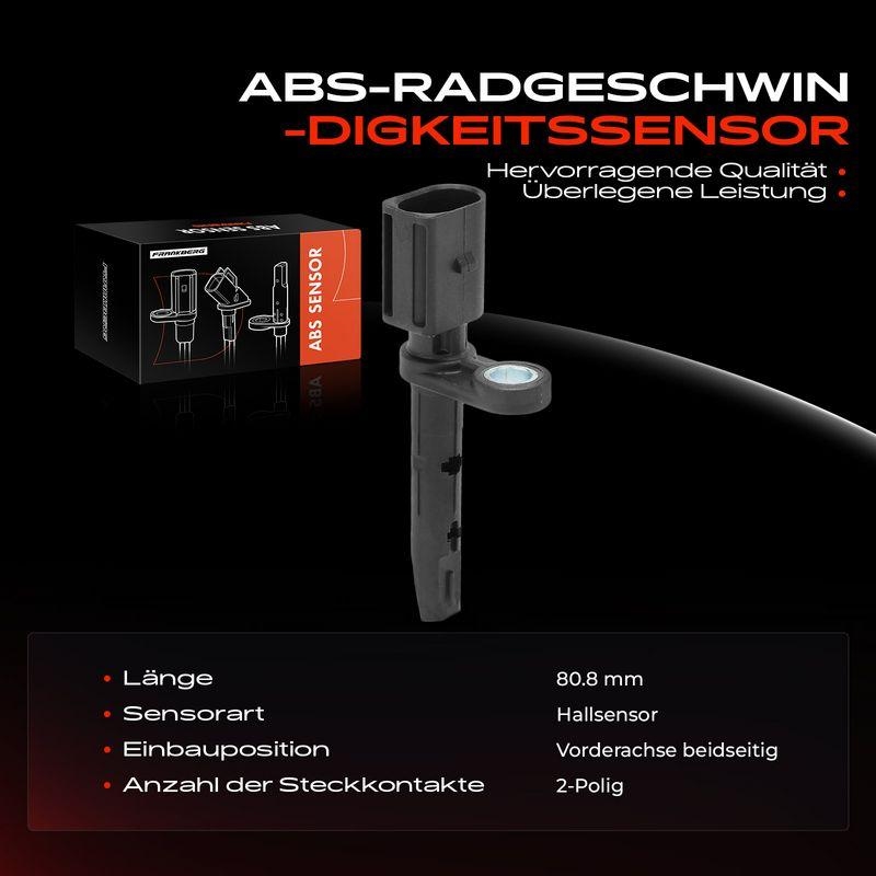 1x Frankberg ABS Sensor Vorderachse beidseitig 5481FB0044707