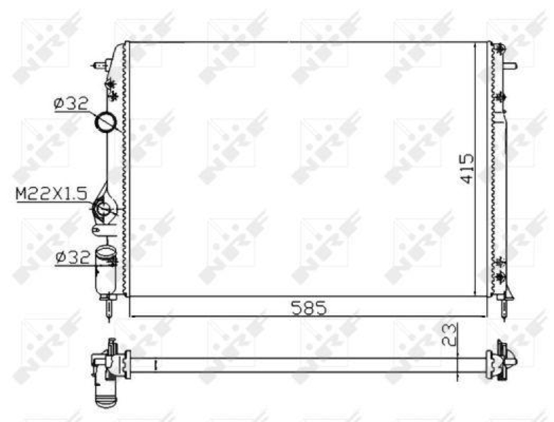 NRF Radiator, engine cooling Economy Class