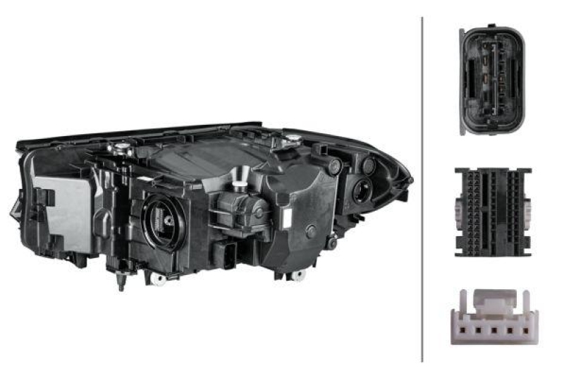 1x Hella Hauptscheinwerfer LED Rechts passend für BMW 5 G31 520 530 G30 F90 540 1EX 354 836-061